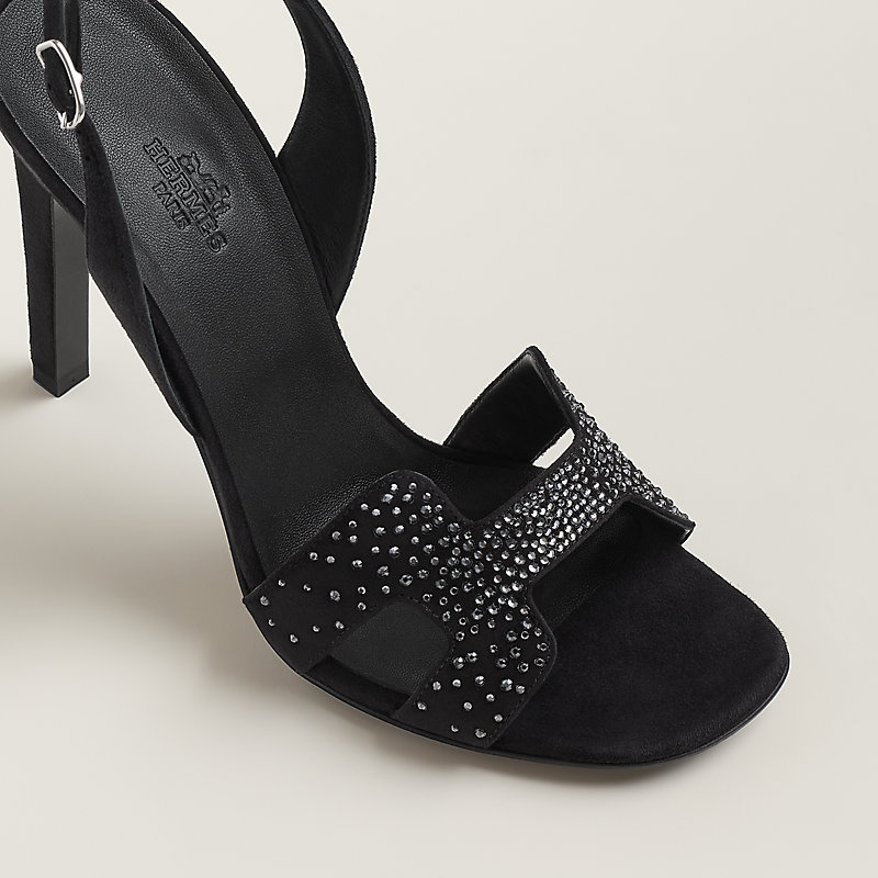 Hermes black heels new arrivals